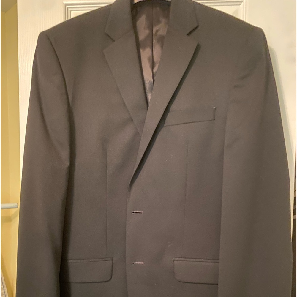 Black suit coat.
